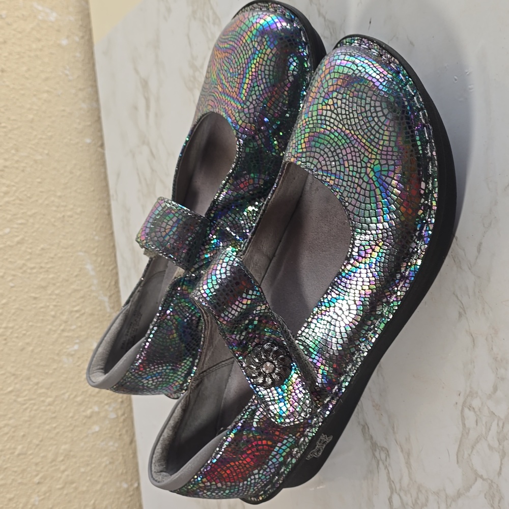 Alegria Paloma Iridescent Mary Jane Shoes
